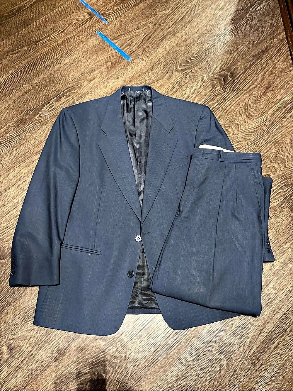 Yves Saint Laurent Men's Wool Suit in Blue